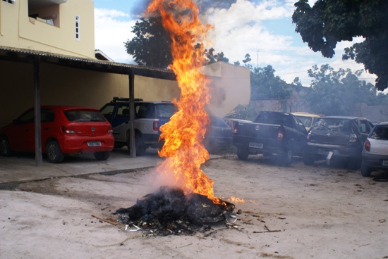 Incineração de maconha em Coité-Bahia - foto: Raimundo Mascarenhas