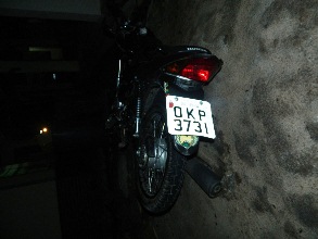 moto envolvida no acidente em ipirá