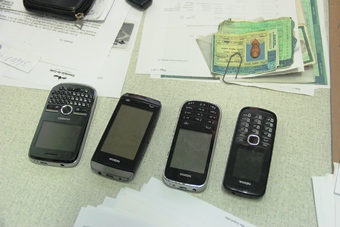 celulares encontrados com assaltante do posto vila rica