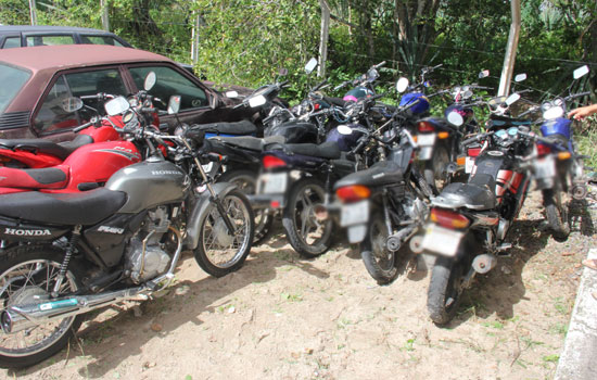 Motocicletas apreendidas recentemente poderão ser retiradas após a regularização junto ao DETRAN