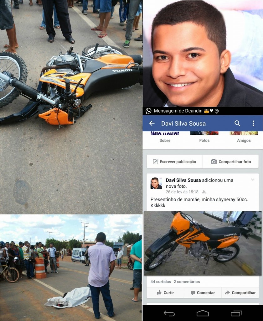 jovem morre um dia depois de receber moto de presente