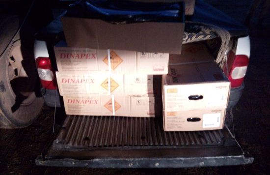 Explosivos todos em caixas 