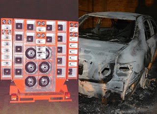 Além do roubo, um corolla foi incendiado.