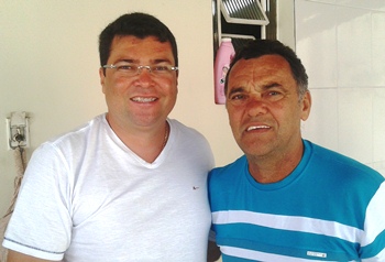 Marcinho (E) esteve recentemente com Jorge e Danda em Brasilia pedindo apoio  ao deputado Mario Junior para melhorar as condições de trabalho das pedreiras e dos garimpos.