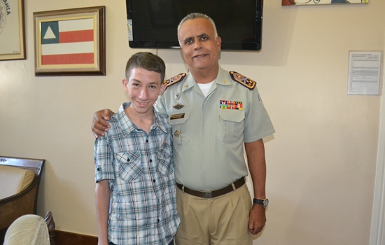 Coronel Anselmo disse que será uma grande honra ter Daniel no quadro militar no futuro.