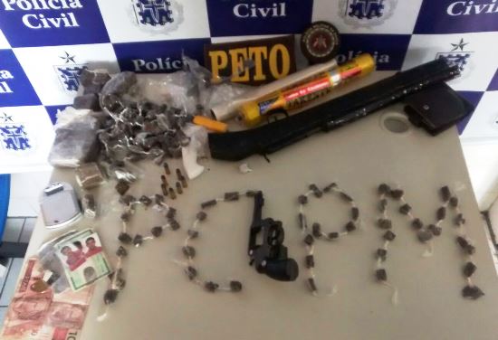 apreensão de drogas e armas