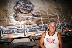O camionheiro Beto lamento o ocorrido