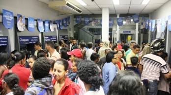 Em Coité a agência da Caixa se manteve lotada durante o fim de semana