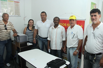 Gildásio Silva coord. de edemias 12ª Dires,Deniere Santiago coordenadora de Vigilância Epidemiológica, José Viana Coord do Prog da Dengue 12ª Dires, Valmir de Jesus, José Evaldo e Reginaldo superintendentes de Edemias da 12ª Dires