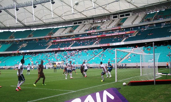 O jogo aconteceu aconteceu na preliminar de Bahia x Vasco pelo Brasileiro da série A