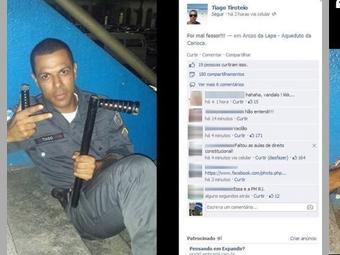 PM "Tiago Tiroteio" em postagem no Facebook