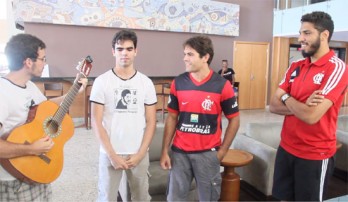 Rafael Valverde( violão) Victor Deivid, Valdemí Junior e o homenageado Wallace