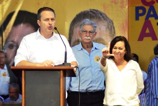 Eduardo Campo que será oficializado candidato e presidência e Marina Silva candidata a vice marcaram presença.