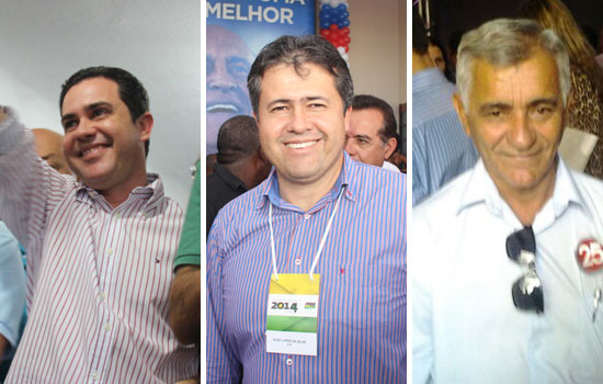 Os três estão na mesma base, mas "brigam" pelo voto como grandes rivais.
