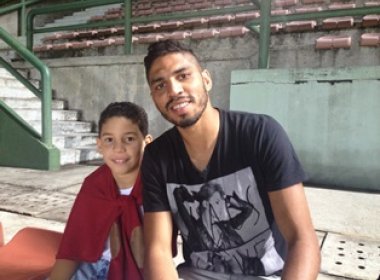 Ao lado de Lucas Wallace viu um jogo sem muita emoção, mas valeu a emoção de está ao lado do filho.