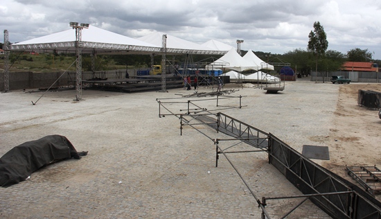 Vista do palco para a área do camarote.
