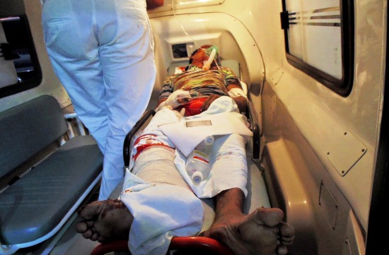 Grilo morreu na ambulância quando estava sendo transferido.