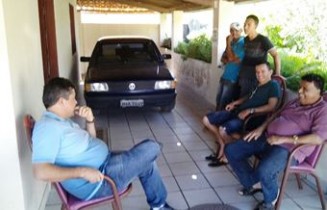 Em Quijingue Alex esteve na residencia do ex-prefeito Reinaldo.
