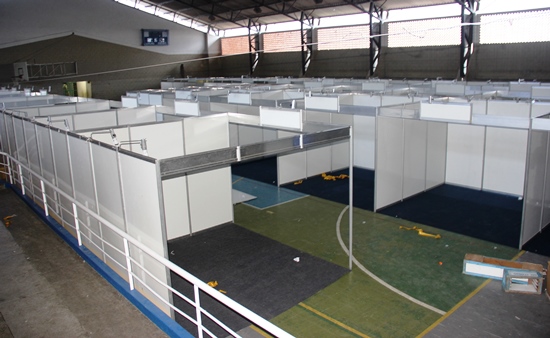 O espaço reservado para atividades esportivas servirá três dias para realização de negócios.