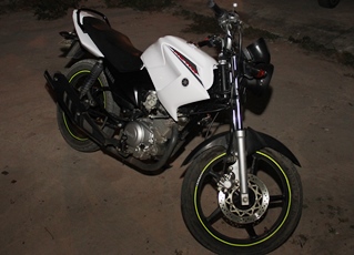 Moto tomada de assalto em Valilândia, recuperada em menos de 24h depois.