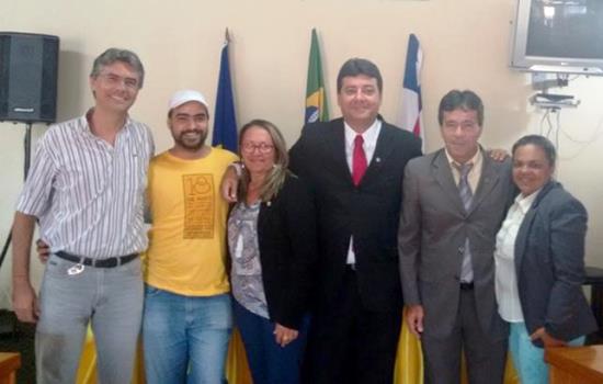 Bando (vice-presidente do PT); Pedro Américo (Presidente); Maria do Socorro (presidenta eleita); Ilário Carneiro (1º Sec.); Genival (PT); Givalda (2ª Sec.); ausência do vereador Hebert (Vice na nova Mesa Diretora) por está com o pai enfermo.