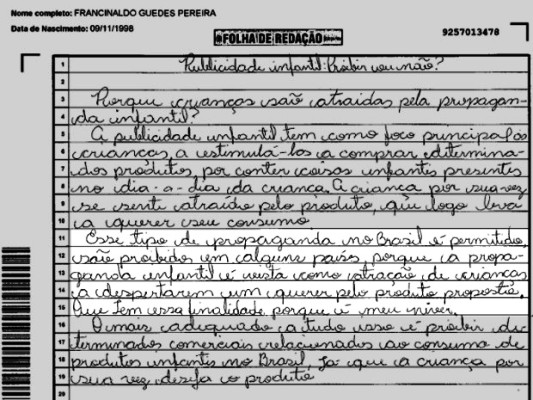 Espelho da redação do Enem já pode ser consultado