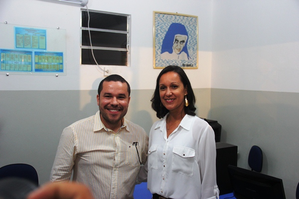 Prefeito Zenonzinho e secretária de Educação