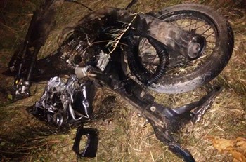 Moto pilotada pela vítima.