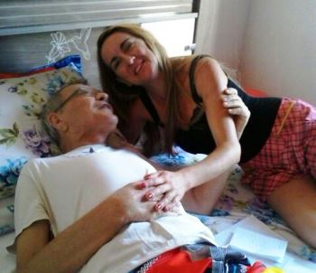 Visita recente da filha Renata.