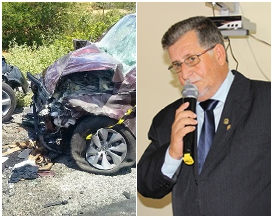 Na direita, acidente matou 4 pessoas. Esquerda, foto do vereador que foi morto em outro acidente.