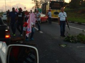 O protesto foi encerrado por volta das 7h20