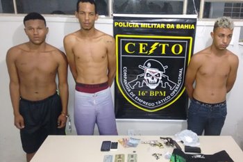 Segundo informações o trio é suspeito de participar de diversos assaltos na cidade.