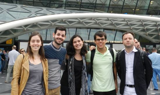 Junior (de verde) ao lado dos outros quatro melhores colocados do Brasil