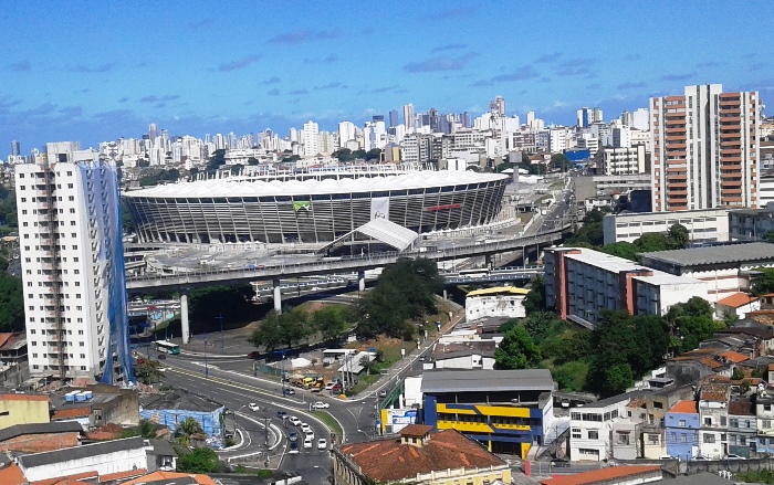 Falta pouco mais de 24 horas para a bola rolar na Arena Fonte Nova | Foto Raimundo Mascarenhas