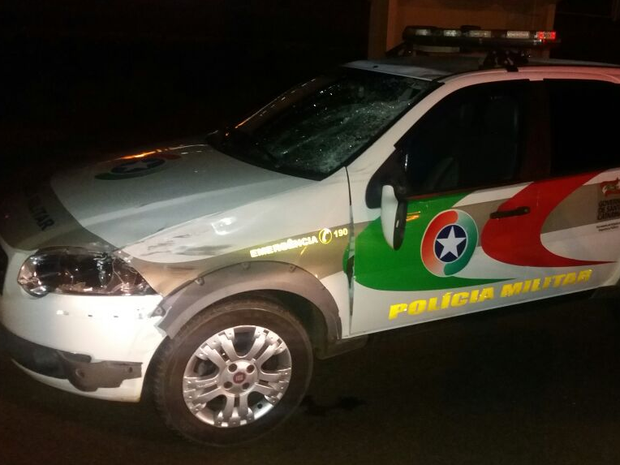 Viatura que atropelou o PM