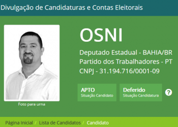 TSE defere candidatura de Osni Cardoso que vai disputar uma vaga de deputado estadual