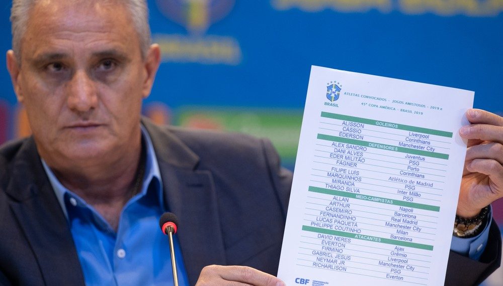 Tite divulga âlista mais difÃcilâ com Neymar, David Neres e Daniel Alves para a Copa América