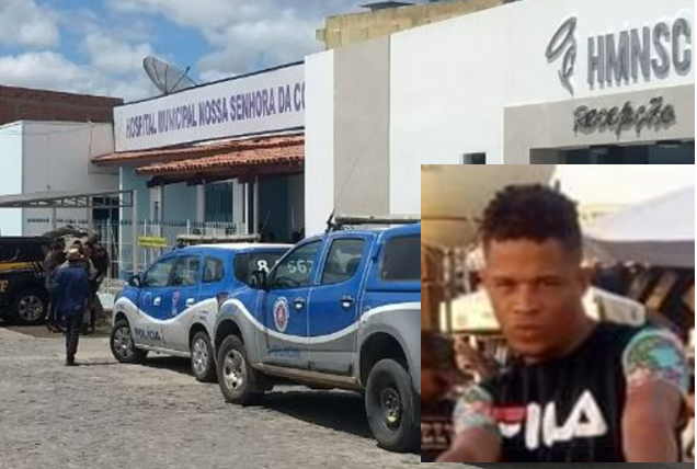 Vítima de disparos de arma de fogo corre em direção ao hospital, mas morre em frente a unidade de saúde