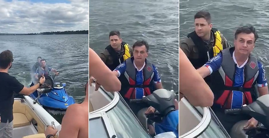 Usado camisa do Bahia, Bolsonaro passeia de jet ski em Brasília no dia que o País ultrapassou 10 mil mortes pela Covid-19